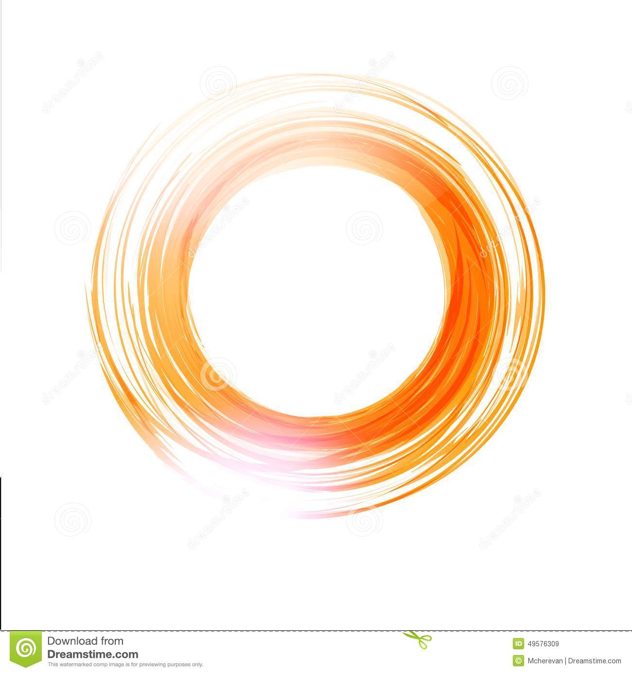 Abstract Orange Circle Logo Template photo - 1