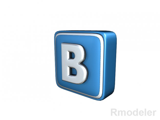 B - Vkontakte the Social Network Logo photo - 1