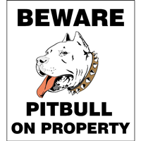 BEWARE PITBULL VECTOR SIGN Logo photo - 1