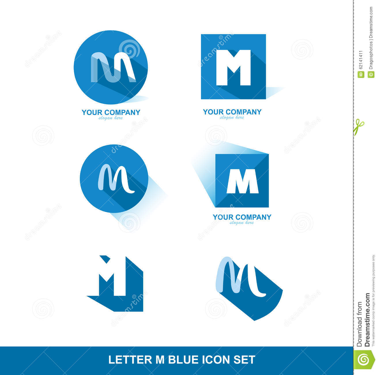 Blue M Logo Template photo - 1