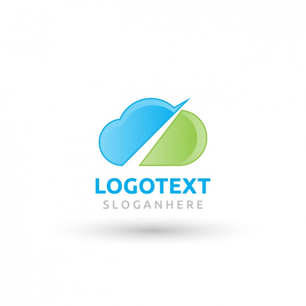Blue and green cloud Logo Template photo - 1