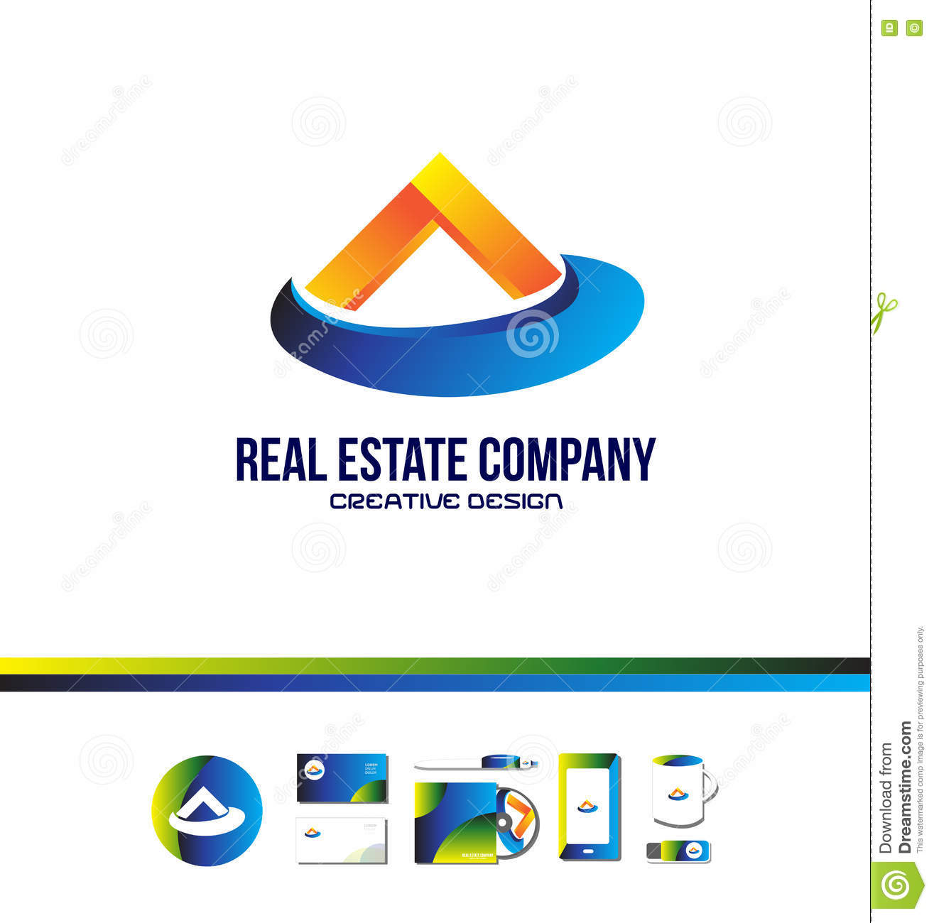 Blue real estate Logo Template photo - 1