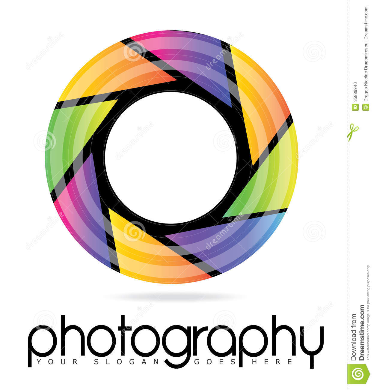 Camera Lens Aperture Logo Template photo - 1