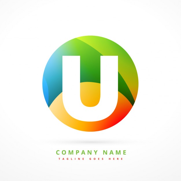 Circular colorful initial U Logo Template photo - 1