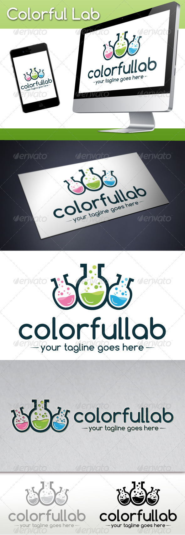 Colorful Lab Logo Template photo - 1