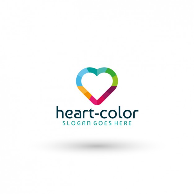 Colorful heart Logo Template photo - 1