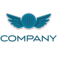 Company Winged Globe Logo Template photo - 1