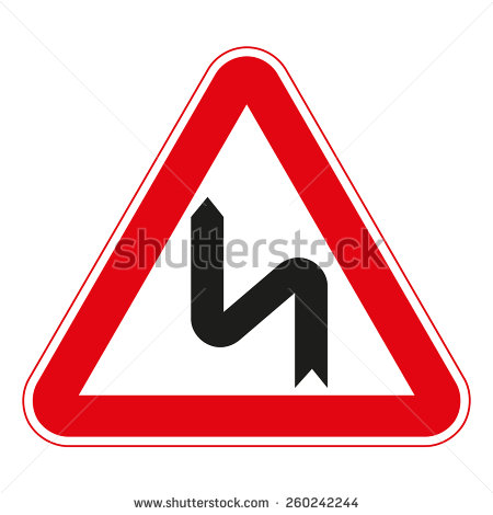 DOUBLE BEND ROAD VECTOR SIGN Logo photo - 1