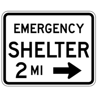 EMERGENCY SHELTER ROAD VECTOR SIGN Logo photo - 1