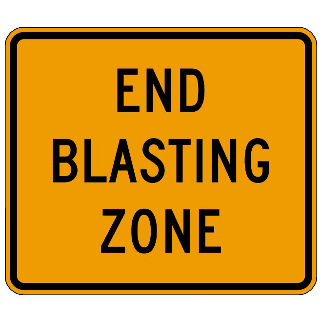 END BLASTING ZONE VECTOR SIGN Logo photo - 1