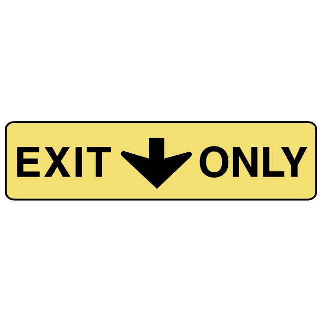 EXIT ONLY DIRECTION ROAD SIGN Logo photo - 1