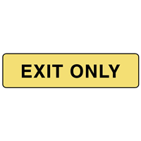 EXIT ONLY YELLOW VECTOR SIGN Logo photo - 1