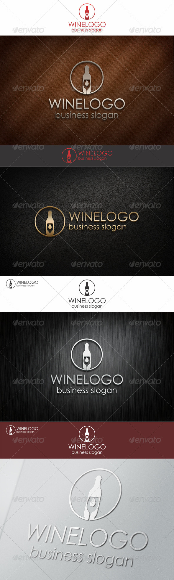 Elegant Wine Logo Template photo - 1