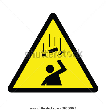 FALLING OBJECTS VECTOR SIGN Logo photo - 1