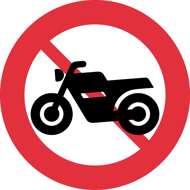 FORBIDDEN FOR MOTORCYCLES SIGN Logo photo - 1