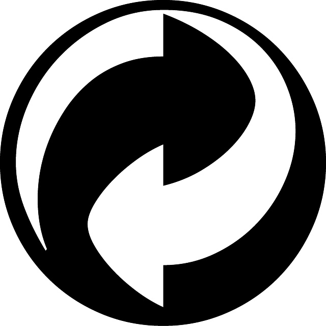 GREEN DOT RECYCLING VECTOR SYMBOL Logo photo - 1