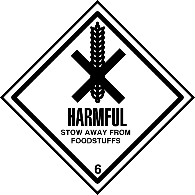 HARMFUL CONTENTS VECTOR LABEL Logo photo - 1