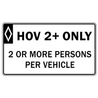 HOV 2+ ONLY 2 Logo photo - 1