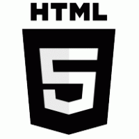 HTML5 with wordmark black&white Logo photo - 1
