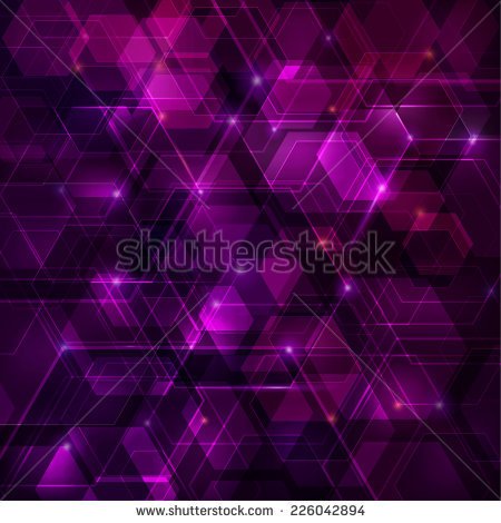 Hexagonal purple Logo Template photo - 1
