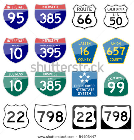 INTERSTATE VECTOR ROAD SIGN Logo photo - 1