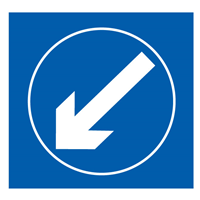 KEEP LEFT ROAD VECTOR SIGN Logo photo - 1