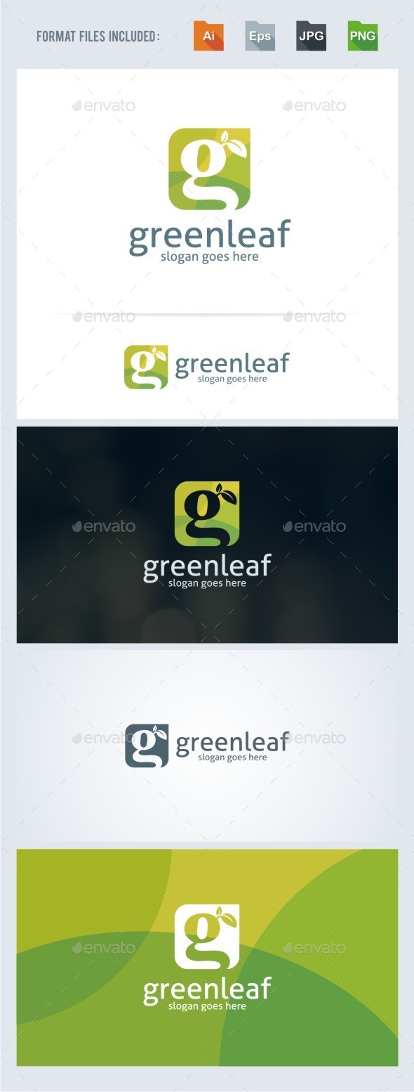 Letter G Leaf Logo Template photo - 1