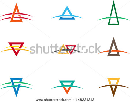 Letter I Triangle Logo Template photo - 1
