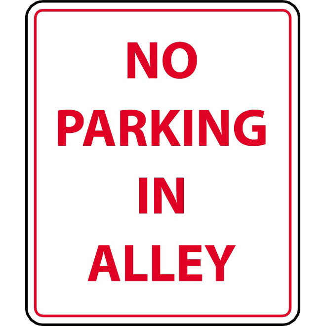 NO PARKING IN ALLEY VECTOR SIGN Logo photo - 1