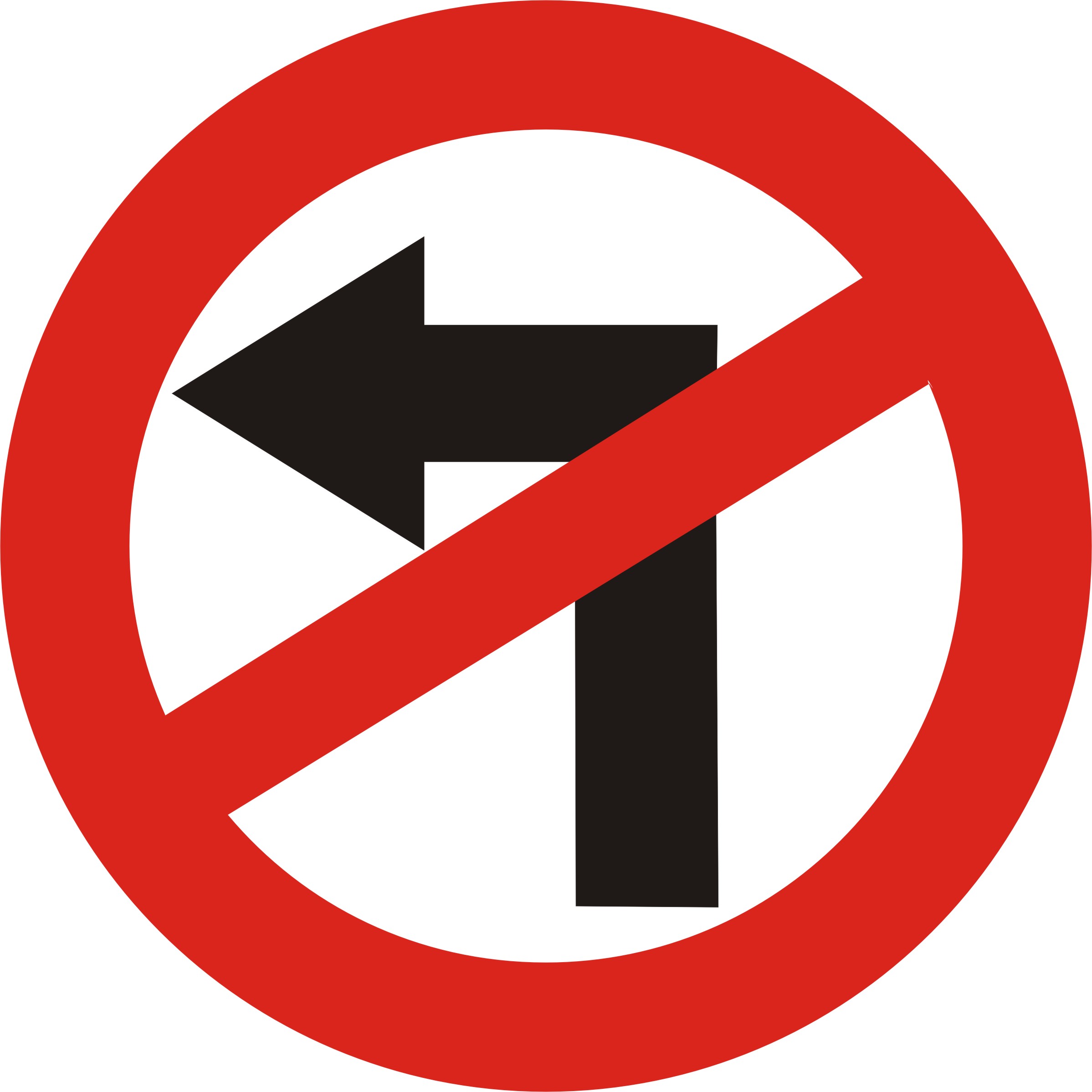 No left turn Logo photo - 1