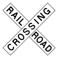 PARALLEL RAILROAD CROSSING VECTOR SIGN Logo photo - 1