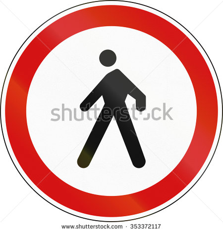 Pedestrians prohibit Logo photo - 1