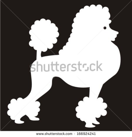 Poodle Dog Brushing Logo Template photo - 1