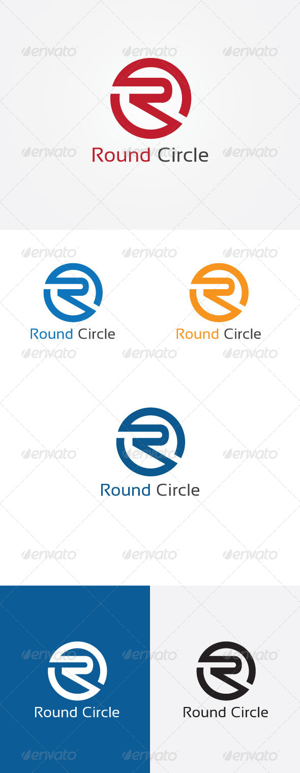 R Circle Letter Logo Template photo - 1