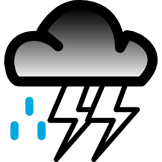 RAIN AND THUNDER STORM VECTOR SYMBOL Logo photo - 1