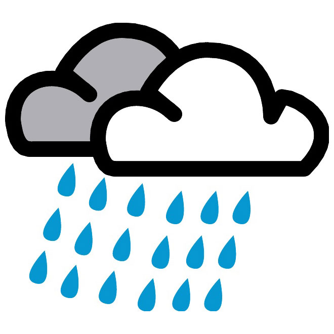 RAIN SHOWERS WEATHER VECTOR SYMBOL Logo photo - 1