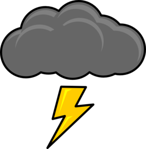 RAIN WITH LIGHTNING WEATHER SYMBOL Logo photo - 1