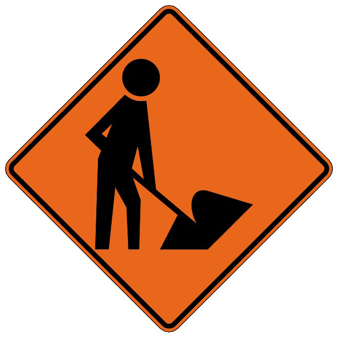 ROAD WORKS VECTOR SIGN Logo photo - 1