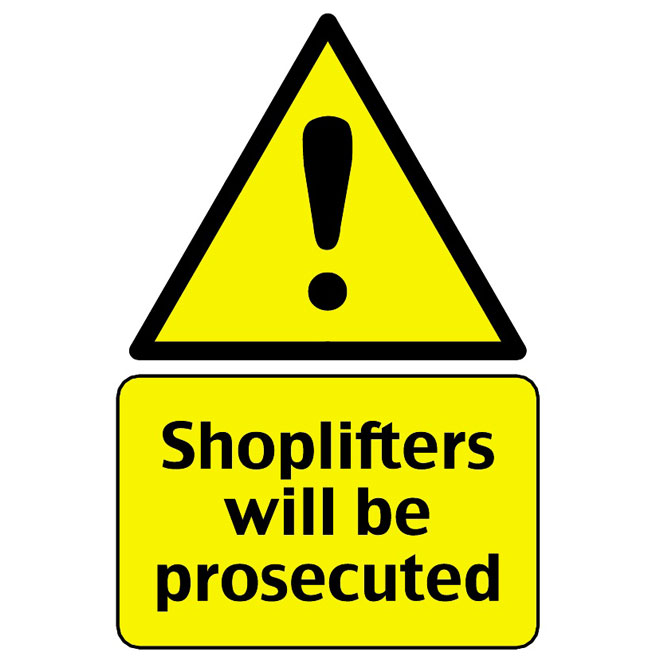 SHOPLIFTERS PROSECUTED VECTOR SIGN Logo photo - 1