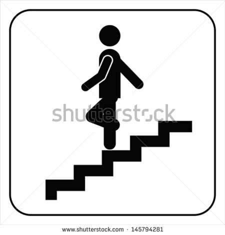 STAIRS DOWN SYMBOL VECTOR Logo photo - 1