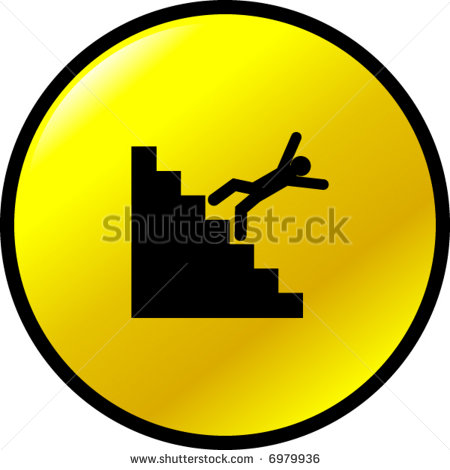 STAIRS DOWN VECTOR SIGN Logo photo - 1