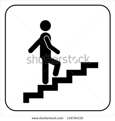 STAIRS UP SYMBOL VECTOR Logo photo - 1