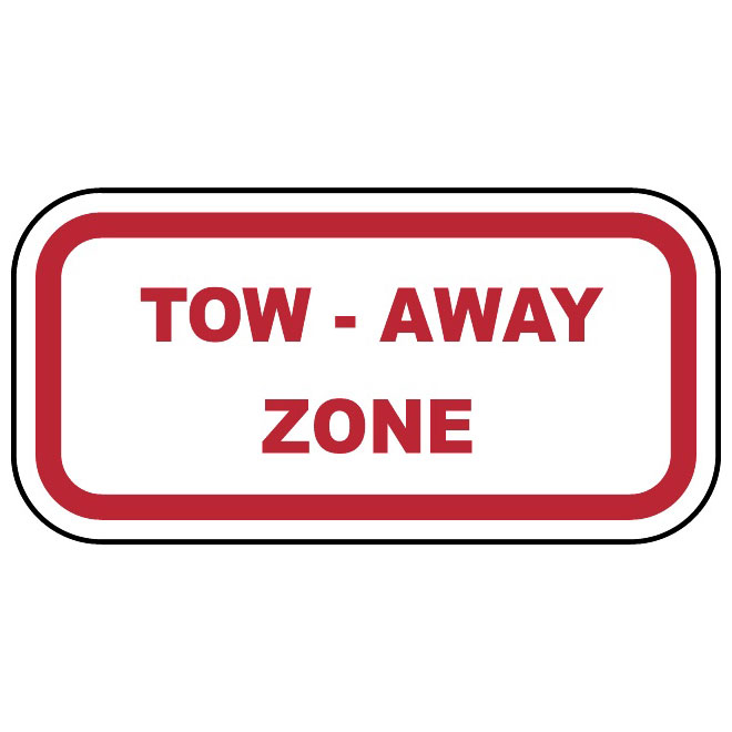 TOW AWAY ZONE VECTOR SIGN Logo photo - 1