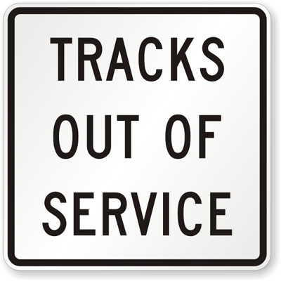 TRUCKS OUT OF SERVICE ROAD VECTOR SIGN Logo photo - 1