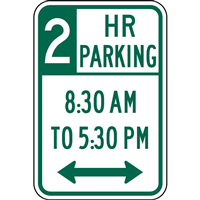 TWO HOUR PARKING VECTOR SIGN Logo photo - 1
