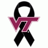 Virginia Tech VT Black Ribbon Logo photo - 1